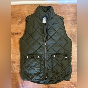 Green puff vest